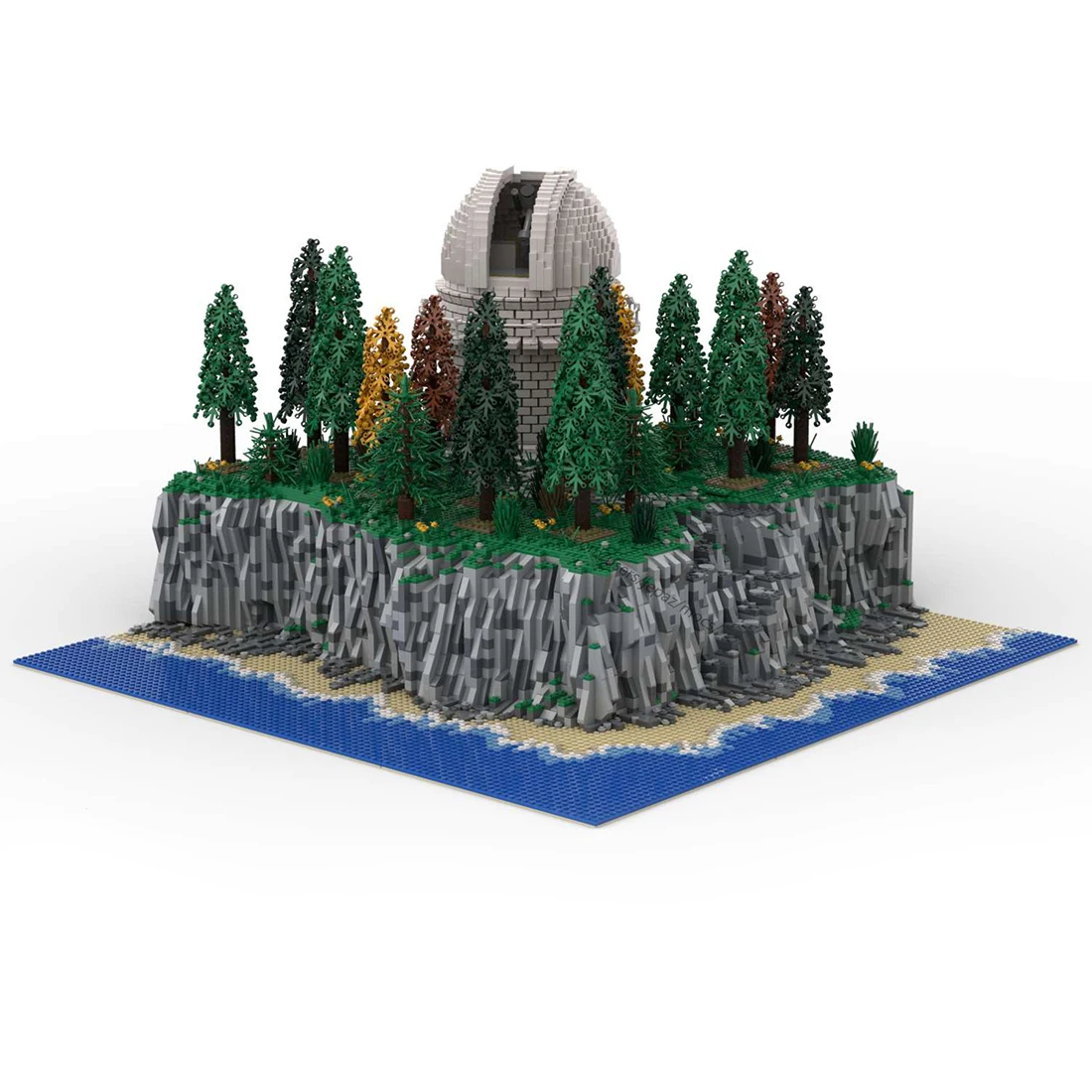 

11468pcs/set MOC-89835 Cliffside Observatory Small Particles Building Blocks MOC Set Designed And Authorized By jepaz