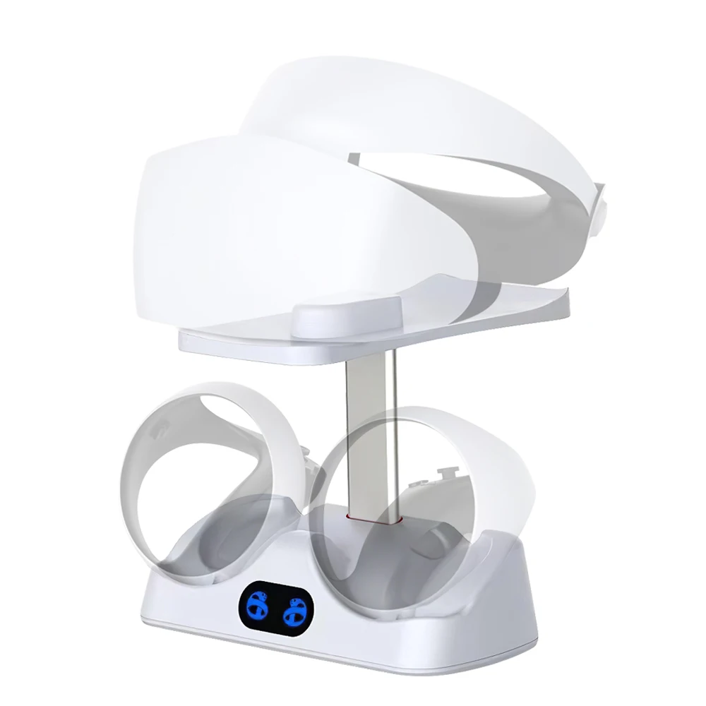 

Зарядная док-станция для контроллера для PS VR2, двойная Магнитная станция для быстрой зарядки для игровой консоли 5 VR, аксессуары для гарнитуры