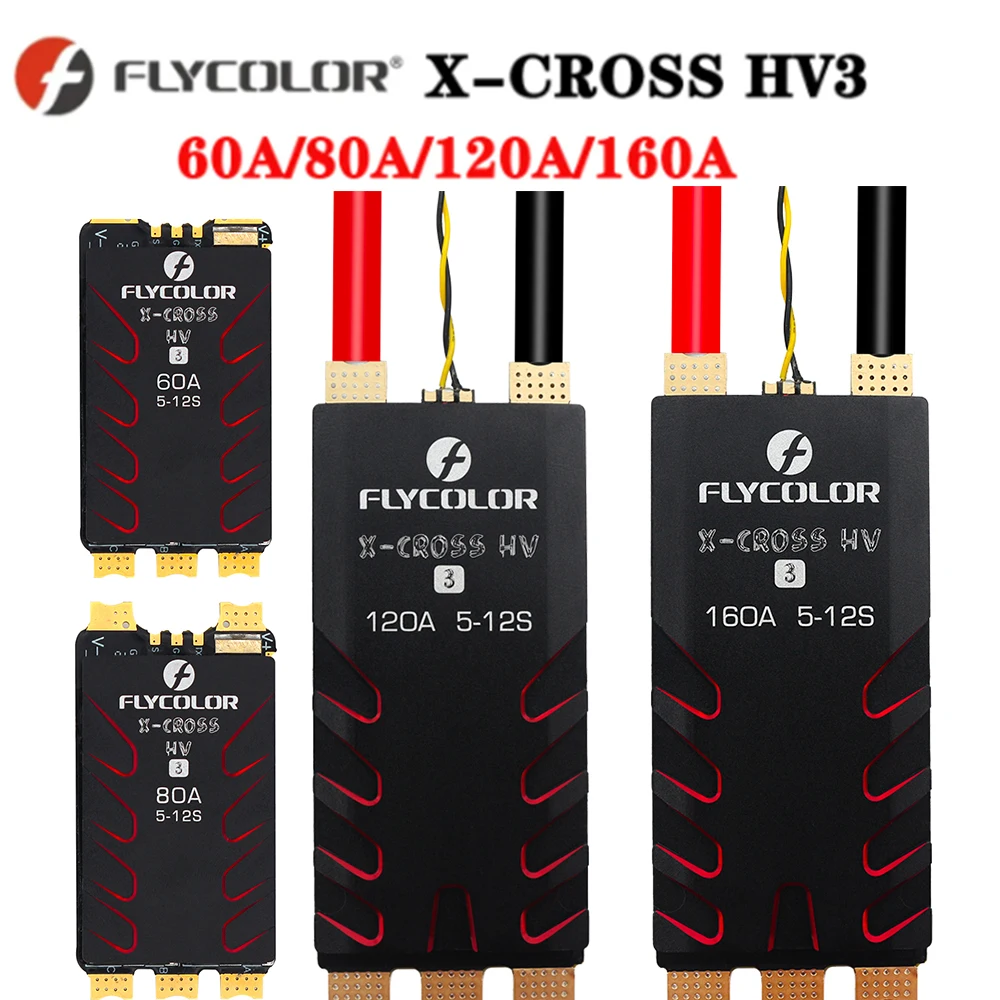 flycolor-x-cross-hv3-60a-80a-120a-160a-esc-5-12s-blheli-32-dshot-proshot-64mhz-32-bit-controlador-de-velocidade-para-rc-fpv-corrida-drone