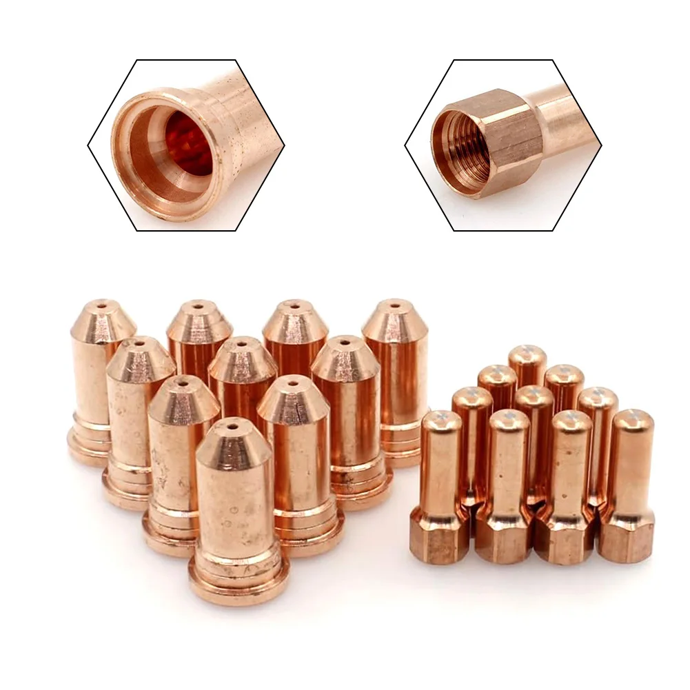 20-Piece Plasma Cutter Consumables Kit - 10 Electrodes & 10 Nozzles For PT100 IPT-100 Torch