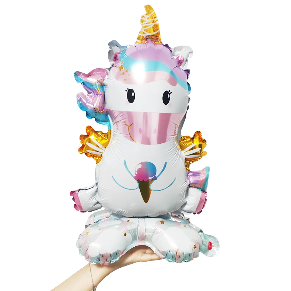 Giant Self Standing Unicor Balloons 26 Inchs Rainbow Unicon Balloons Baby Shower Unicor Themed Party Decors Birthday Favors