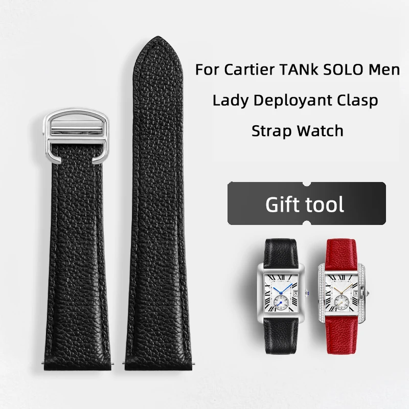 

Ремешок из натуральной кожи для наручных часов, мягкий браслет для мужчин и женщин, с раскладной застежкой, аксессуары для часов