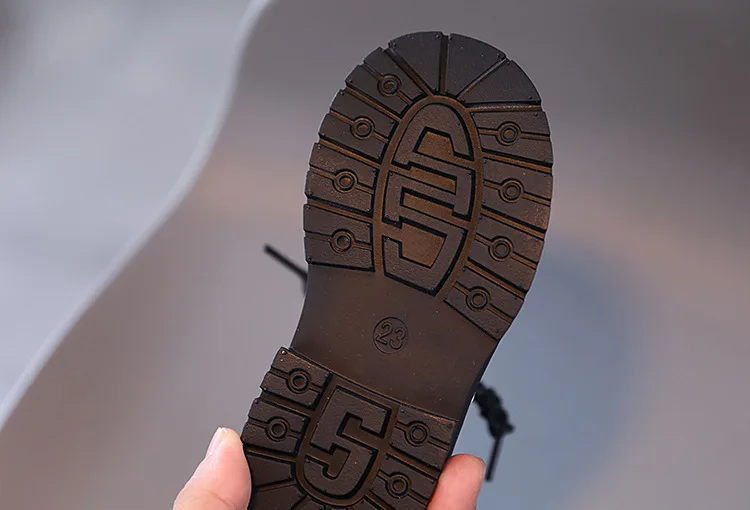 Children's Boys Girls Spring Autumn Print Kids British Style Casual Boots Soft Non-slip Wear-resistant Kid's Shoes_voghion.com