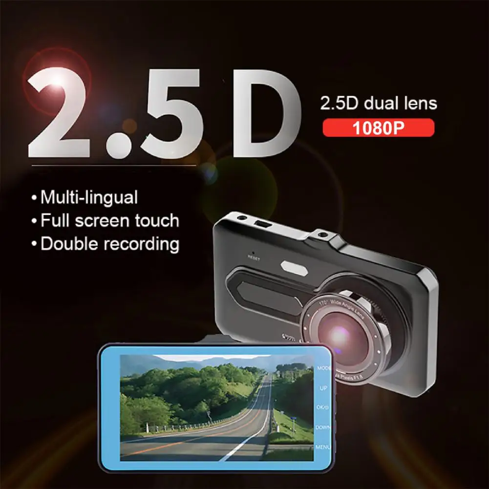 

1080P 4inch LCD Car DVR Camera IR Night Vision Video Driving Camcorder Recorder Angle 170° HD Camera G-Sensor Dashcam