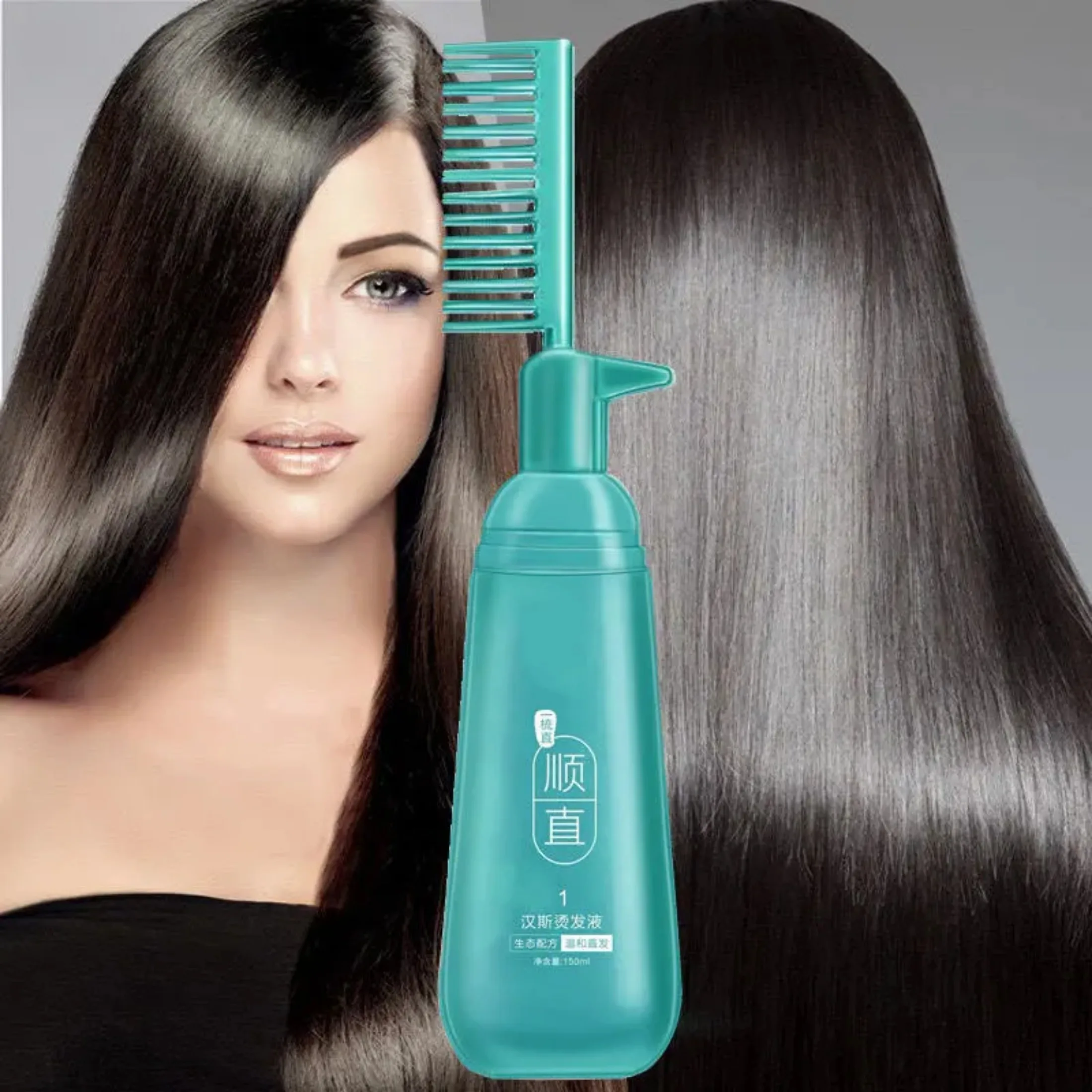 Hair Straightener Cream 150ml Hair Straightener Cream Keratin Comb Type Hair Straightening Treatment for Frizzy and Dry Solution Permanent Care