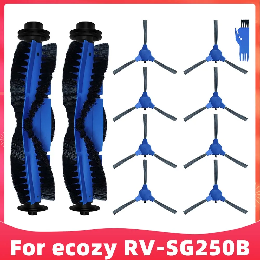 

For ecozy RV-SG250B Robot Vacuum Self Emptying and Mop Combo Roller Main Brush Edge Spin Side Brush Accessory Replacerment Part