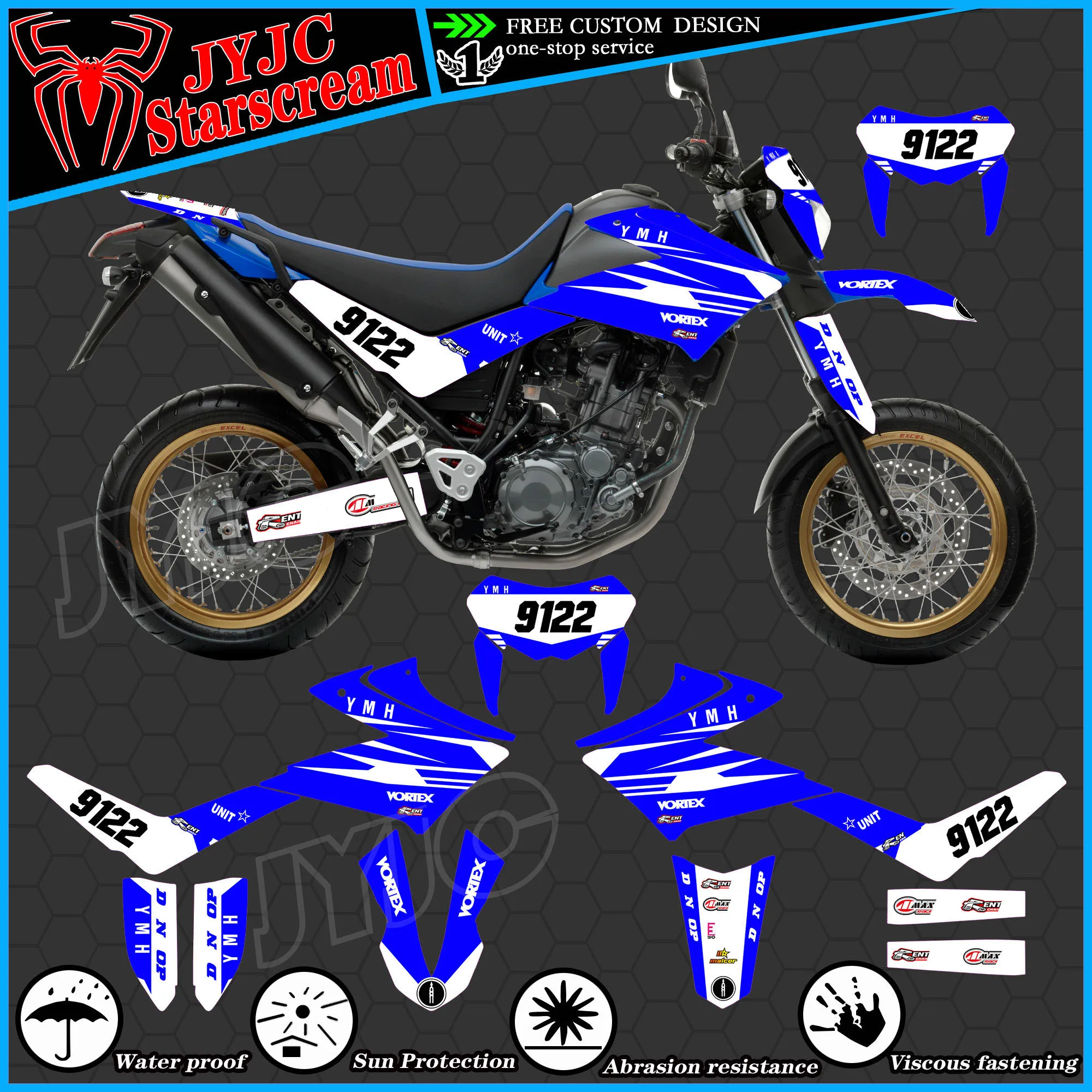 Motocicleta-Decal-Adesivos-Kit-Gr-fico-para-YAMAHA-2008-2009-2010-2011 ...