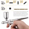 Pistol Grip Airbrush Kit 0.3mm/0.5mm with Fan Cap 15CC Fluids Cups Efficiency for Car Model DIY Painting Makeup Nail Art Cake 2