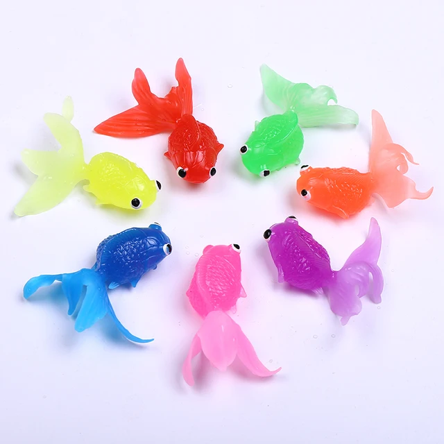 10pcs Multicolore Simulation Caoutchouc Poisson Rouge Jouet - Temu