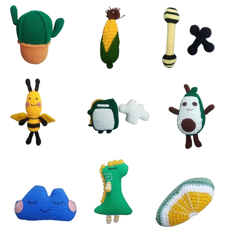 

Newborn Photography Props Knitting Cute Cantaloupe/Dinosaur/Cloud/Avocado/Bee/Corn/Cactus Decorations Infant Photo Accessories