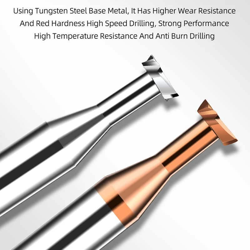 Carbide T Slot Milling Cutter CNC Tools Metal Aluminium Steel Machining Tungsten Steel T-Groove End Mills