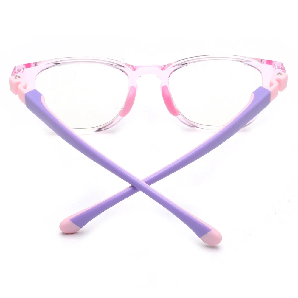 Blue Light Blocking Glasses JM Square Children Anti Blue Light Blocking TR90 Detachable Legs Computer Gmaing