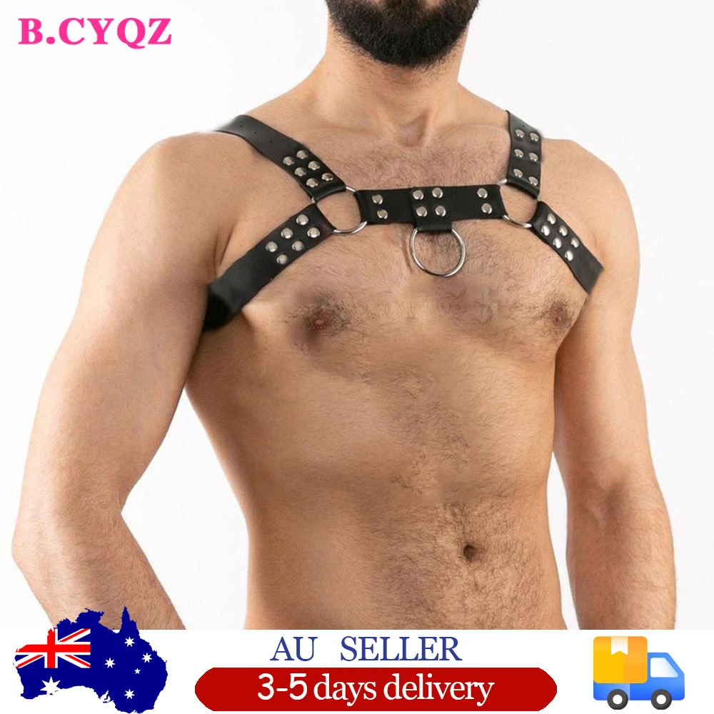 B.CYQZ arnés de cuero Sexy para lencería ajustable, fetiche, cinturón Sexual Gay, correa de cuerpo, disfraces Rave, Gargantilla, liguero arnes para mujer ligas medias bustiers corsés liguero lenceria cintura|Camisetas sin mangas| -