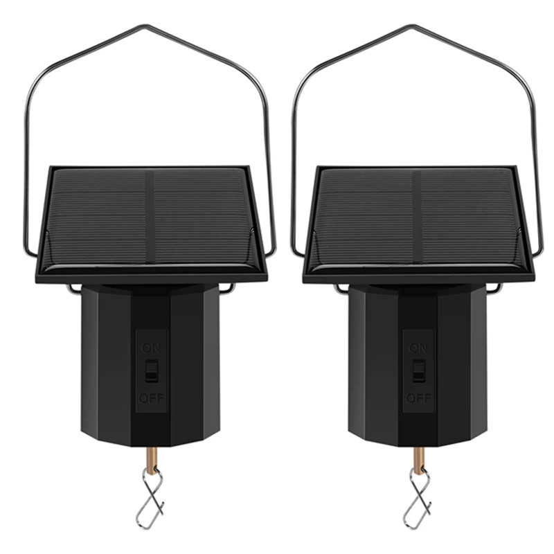 

Solar Hanging Display Motor Rotating Small Motor Solar Energy Wind Spinner Motor Multi-Purposes Rotatable Hook 2Pcs