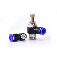 Gas pipe quick connector speed control switch regulating valve throttle valve pneumatic adjustable cylinder SL 6 8 01 02 M5 6