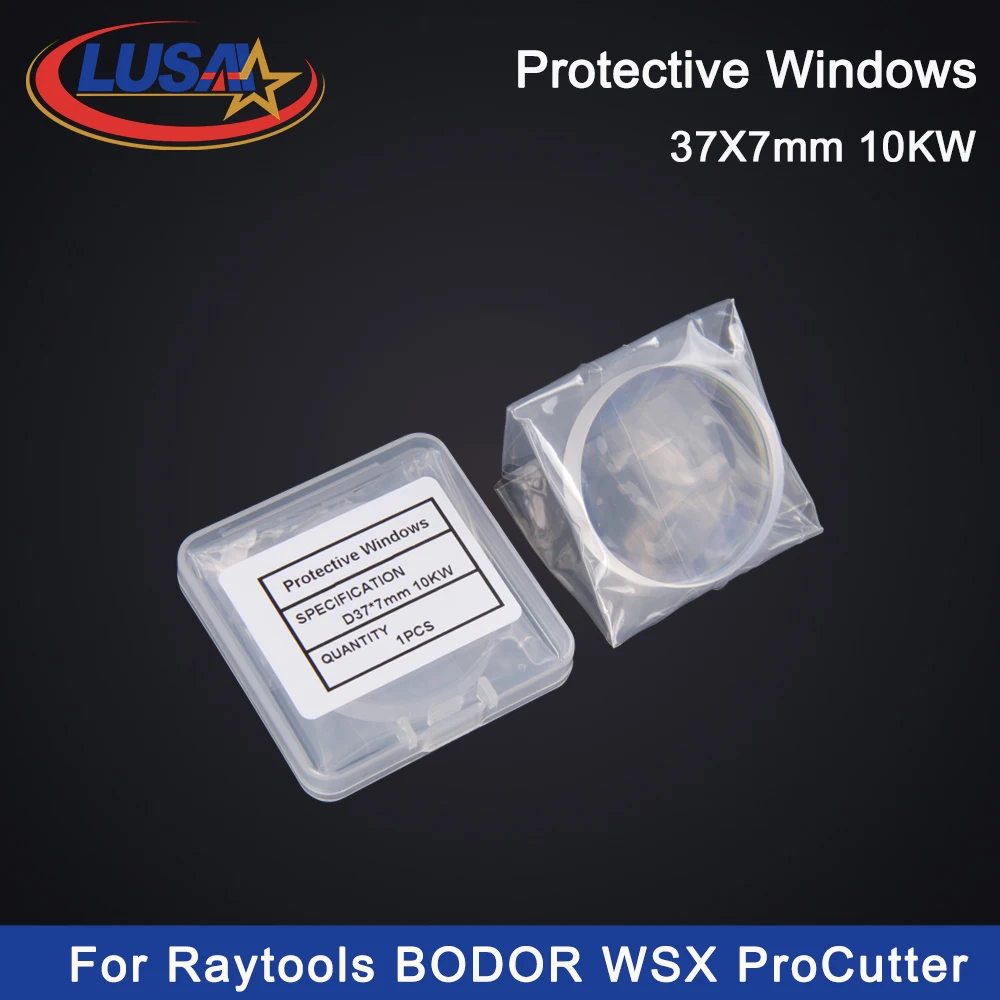 LUSAI Protection Windows Protection Lens D37x7mm 10kW ProCutter Fiber Laser P0595-58601 D37 d7 For Raytools WSX ProCuuter OSPRI