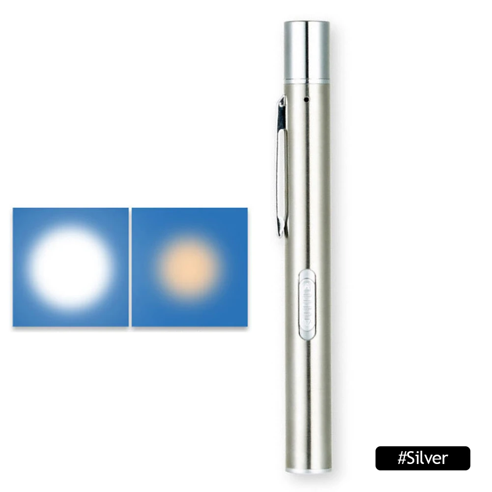 Compact LED Medical Examination Pen Light with Pupil Gauge