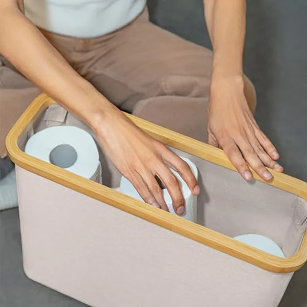 1 Pcs Roll Paper Storage Basket Elegant Toilet Paper Basket-Toilet Bin Storage Bathroom Tool