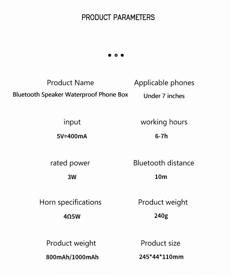 Funda de smartphone impermeable para baño con Altavoz Bluetooth, soporte de pared para teléfono, soporte antivaho para ducha, baño, cocina » Funda de smartphone impermeable para baño