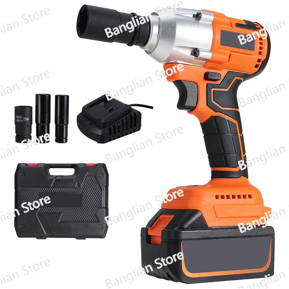 

PW3 Brushless Cordless Electric Wrench 550N.m Max 3000 BPM 4.0A Impact Wrench Power Tools with Lithium Ion Battery