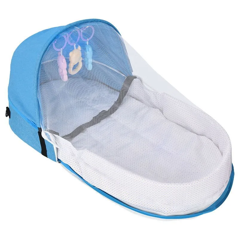 Newborn Baby Isolation Biomimetic Travel Baby Crib Outdoor Convenient Folding Anti Pressure Breathable Baby Crib Middle Bed - 5