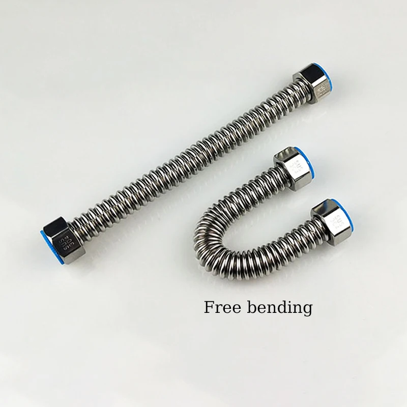 G1/2 304 Stainless Steel Water Inlet Hose Water Heater Hot and Cold Metal Hose Upper Pipe Water Inlet Pipe Toilet Faucet Bellows