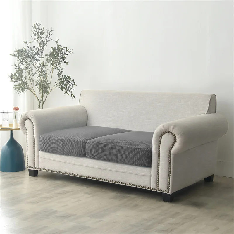 1 2 3 Seater Polar Fleece Sofa Seat Cushion Cover Elastic Armchair Seats Cover Anti-dirt Cushion Protector Seat Slipcovers 4