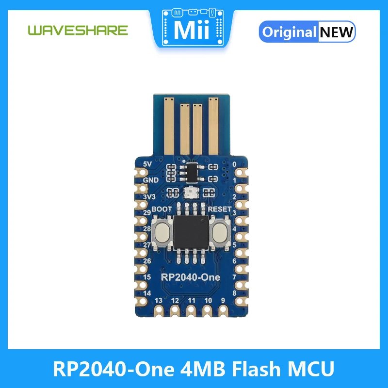 Scheda Mcu Flash Waveshare Rp2040-One, 4Mb Basata Su Raspberry Pi Rp2040 Adatta Per Applicazioni Smd