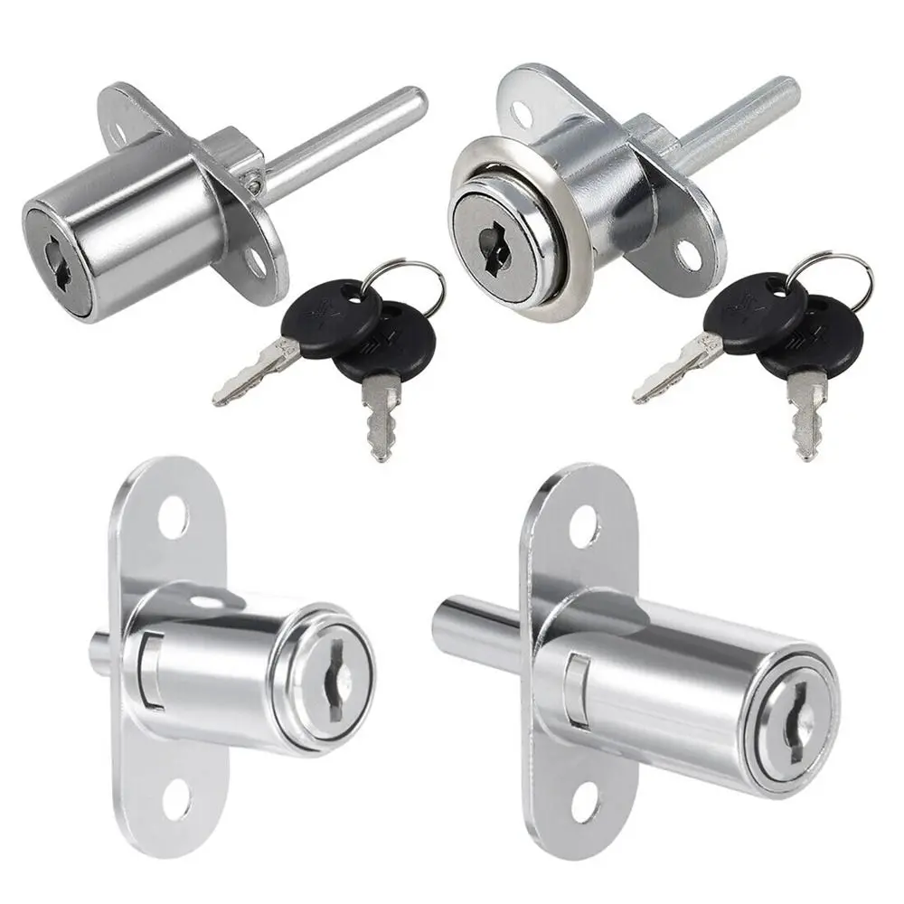 Description Picture 3 of itemCabinet Drawer Lock Zinc Alloy Anti-Theft Safety Lock With Key Home Office Furniture Cupboard Desk Cam Cylinder Triple Catch