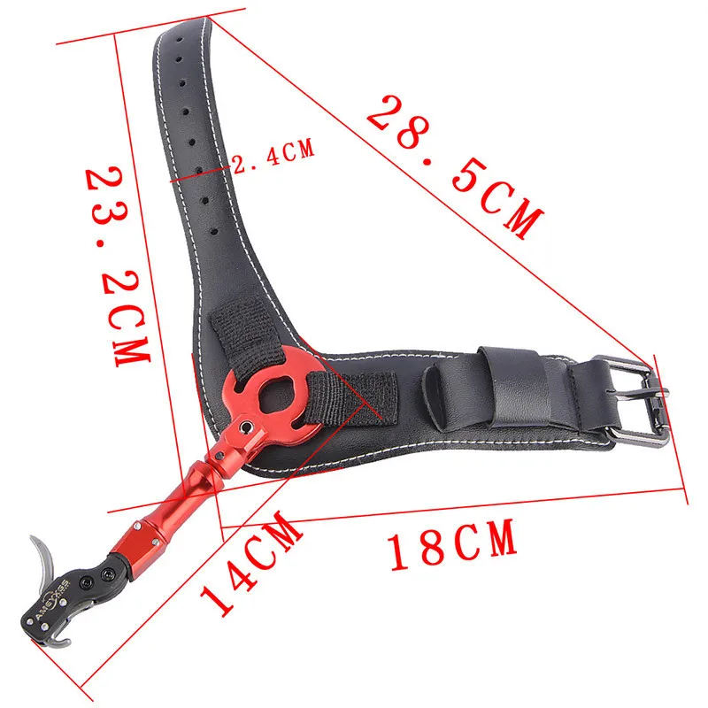 Archery Wristband Release Aid Compound Bow Shooting Thumb Trigger Caliper Release Adjustable Sensitivity For Hunting Accessories