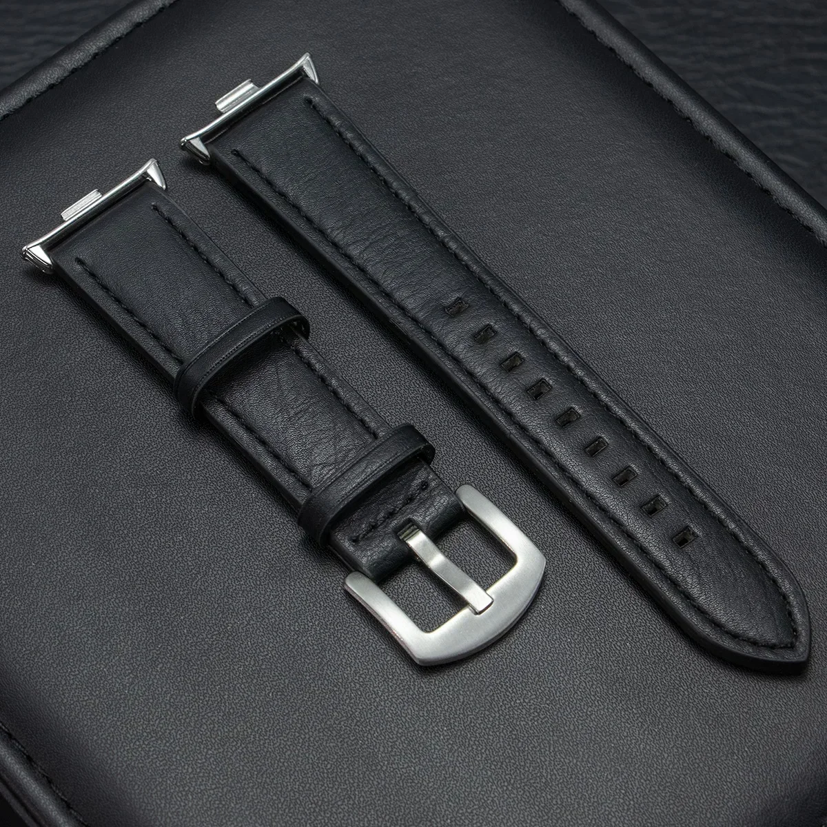 Elegant Leather Strap with Metal Interface