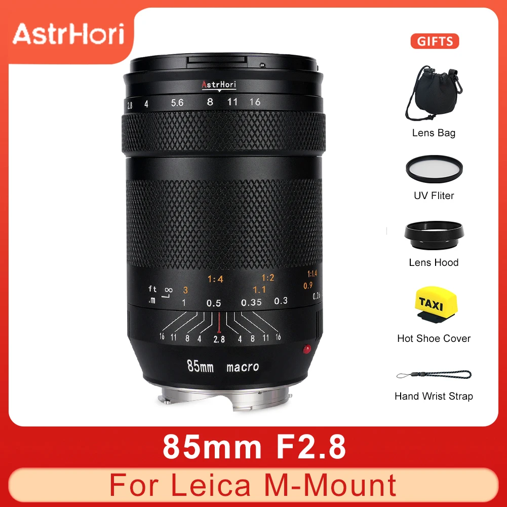 

AstrHori 85 мм F2.8 портретная камера с полной рамкой объектив для Leica M Mount M11 M10R M10 M240 M10P M10D MP ME M246 1:1 макрообъектив