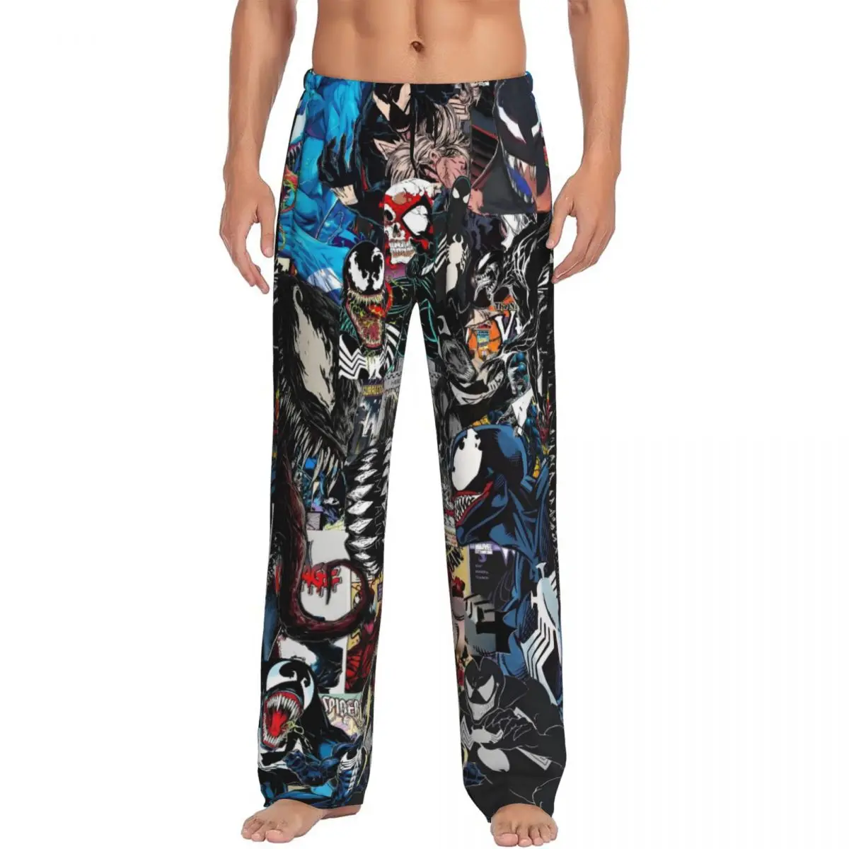 Pantalones de pijama Venom personalizados para hombre, pantalones