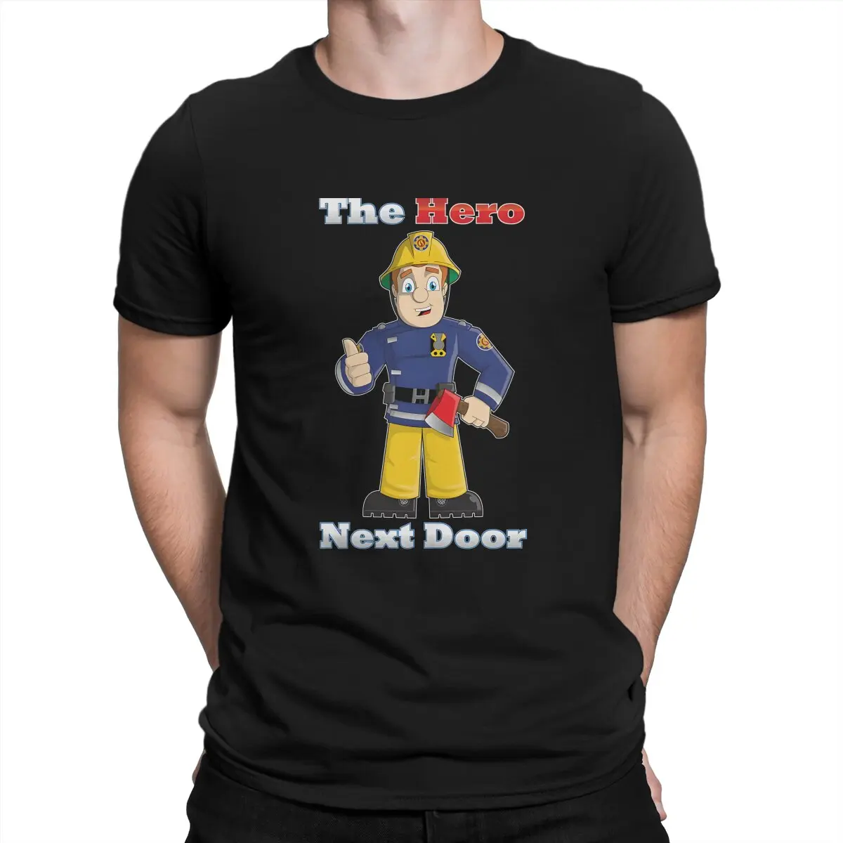 The Hero Fireman Sam Anime Men T Shirt Cotton Graphic O-Collo Tshirt Harajuku Abbigliamento