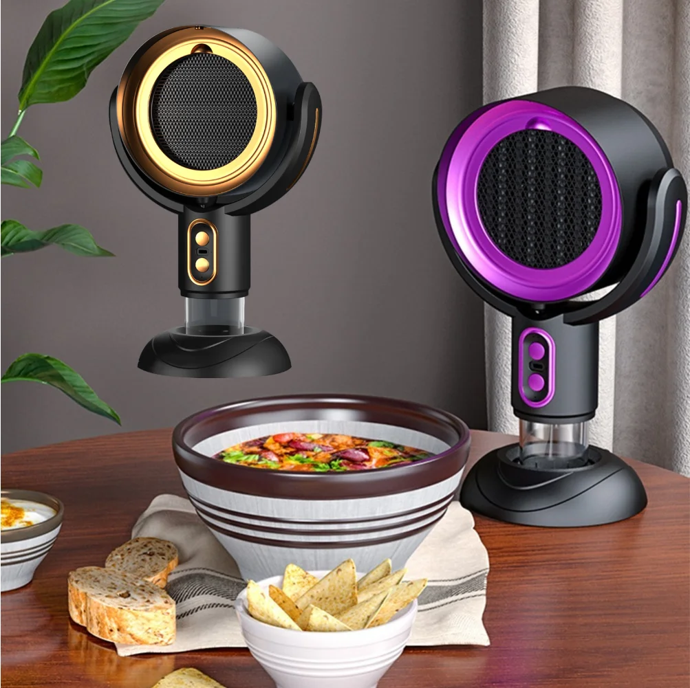 Desktop Range Hood Portable Exhaust Fan Large Suction Exhaust Extractor USB Charging Adjustable Angle for Indoor BBQ Hot Pot