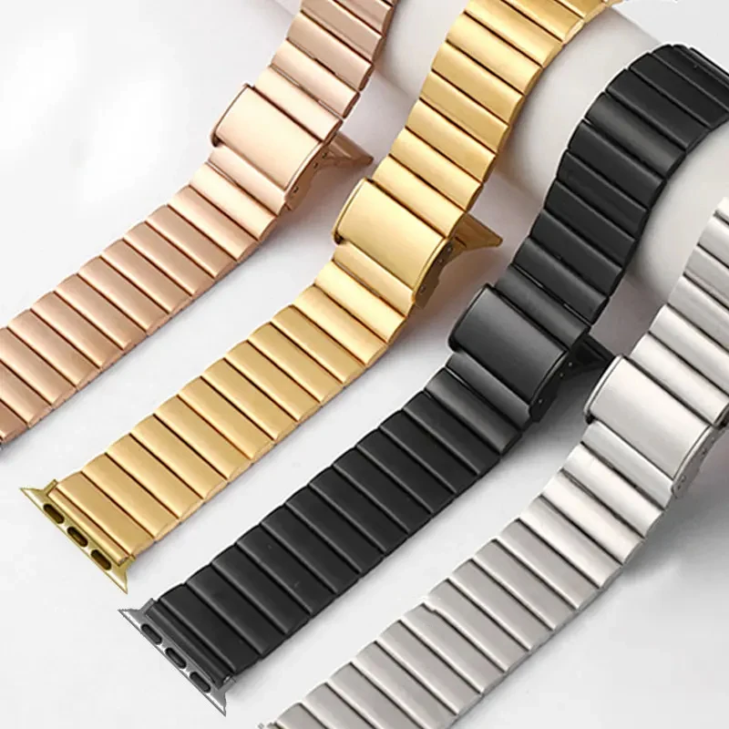 StainlessSteelStrapForAppleWatchBand78945mm41mmButterflyMetalLinkBracelet.jpg