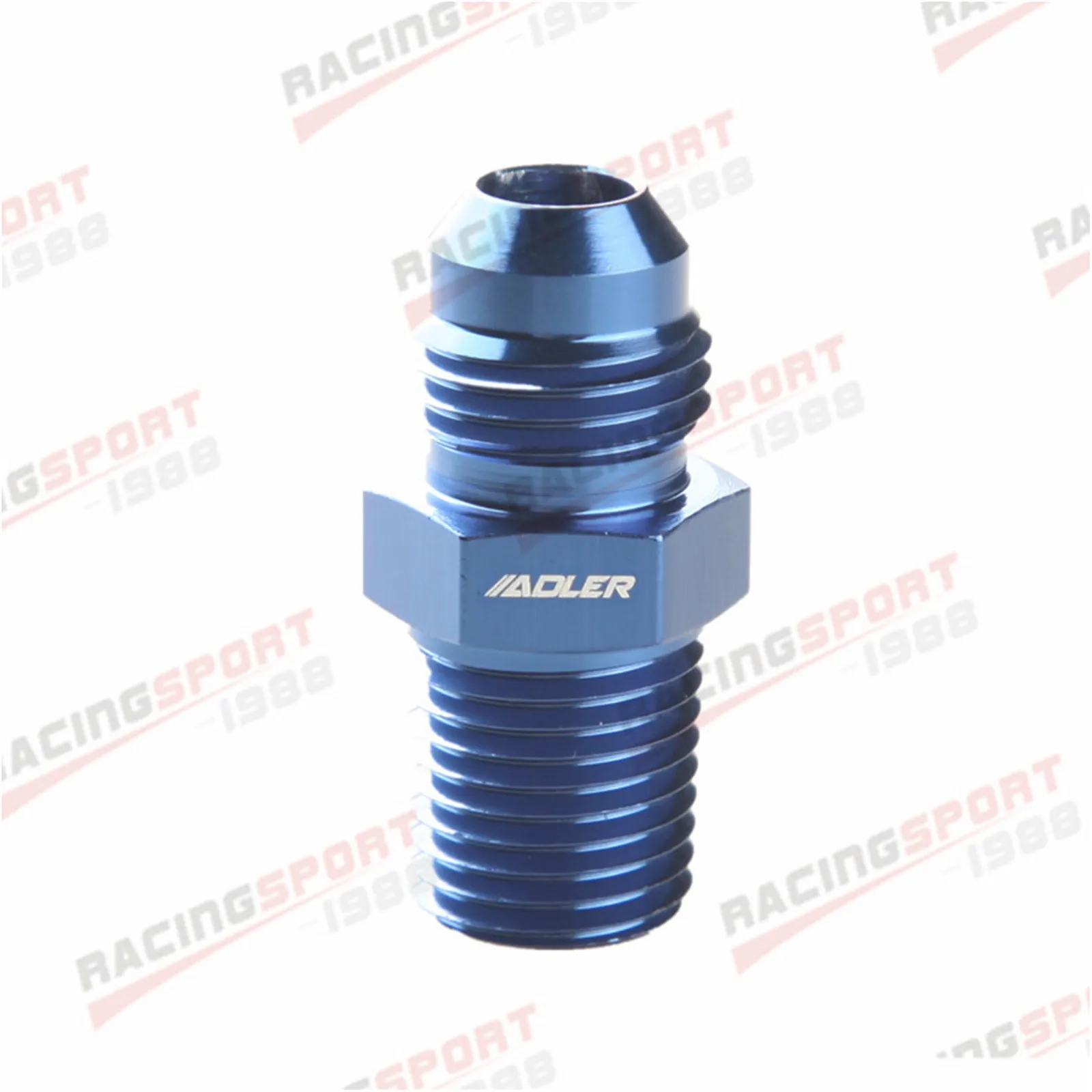 

ADLERSPEED AN6 -6AN To 1/4" NPT Straight Adapter Fuel Oil Pipe Fitting Aluminum Blue