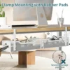 Under Desk Cable Management Tray, 25'' Metal Cable Tray with Clamp for Desk Wire Management, Litwaro Cable Management 6