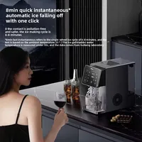 Machine à glaçons et distributeur d'eau 3 en 1 : appareil ménager de comptoir avec chauffage/refroidissement instantané, grande capacité, économie d'énergie 5