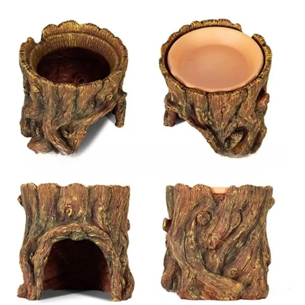 YOUZI Reptile Hide Cave Moisture Keeping Reptile Cave Basin Humidifying Help Shedding For Amphibians Leopard Gecko