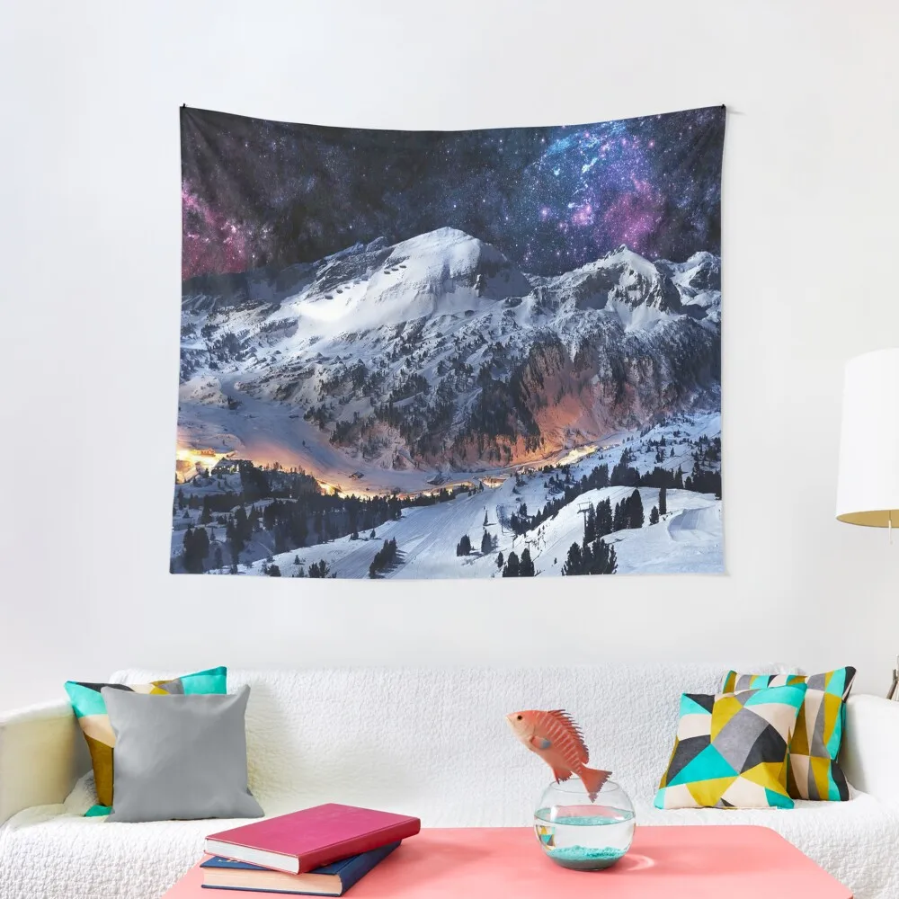 

Mountain Calm in space view Tapestry aesthetic home decor Decorations for room kawaii room decor