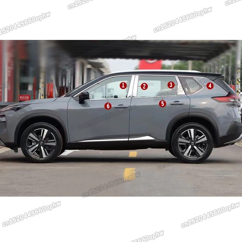 carbon fiber car window trims decoration body kit for nissan rogue x