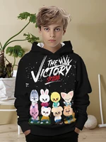 k-Kpop 3D Print S-Skzoo-oS All Seasons Children S-Stray-Casual Sweatshirt Cool Pullover Tops Unisex Kids Clothes Boy Girl Hoodie 1
