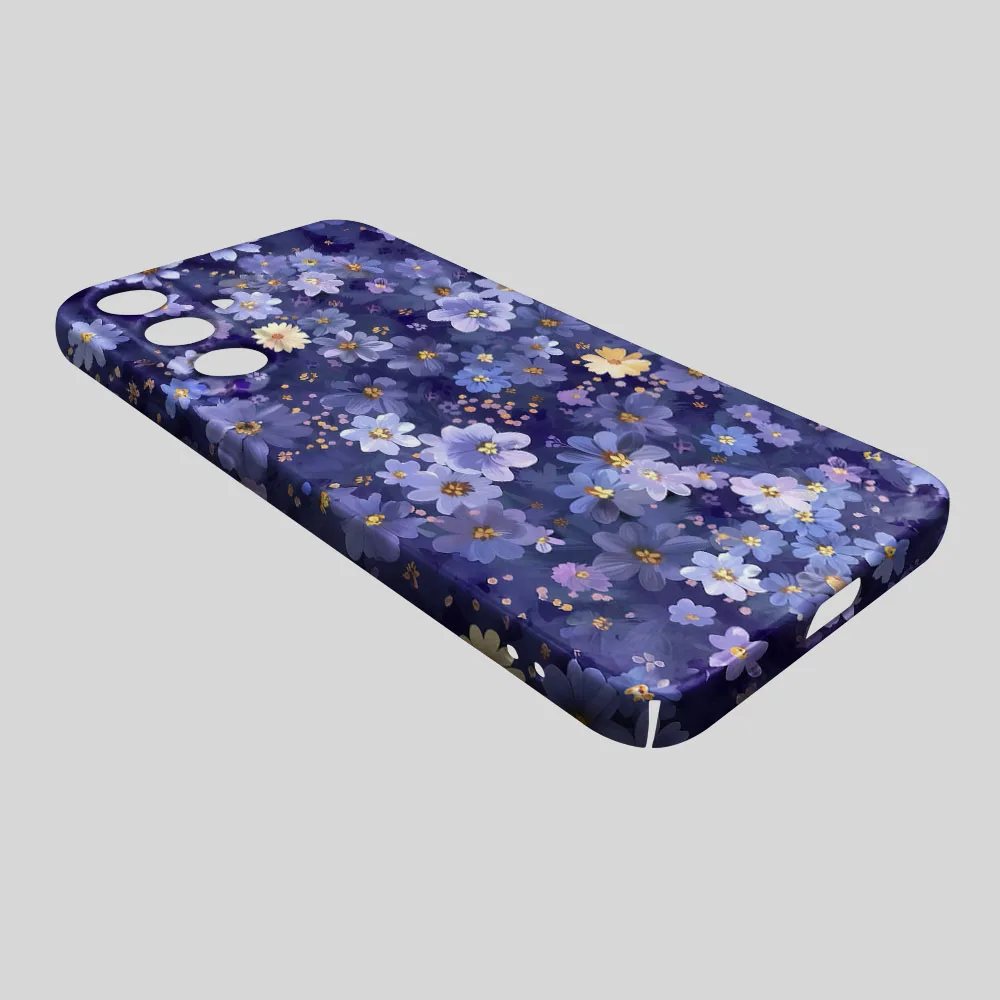 Blue Flower Hard Cover Phone Case
