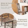 Set of 4 Dining Chairs, Rubber Wood Dining Room Side Chair w/Ergonomic Seat, Armless Chair for Home Kitchen, Dining Room, Brown 6