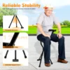 Portable Cane Seat,Folding Walking Stick With Seat,Max.113Kg For Elderly Walking In The Park, Fishing Leisure, Foldable Tripod 3