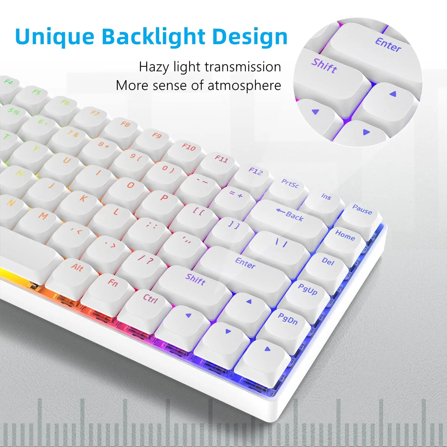 Teclado Mecânico Horizon Pbt com Layout de Obras Nos Eua e no Reino Unido Teclas para Cherry Gateron Interruptores mx 118 Teclas Perfil Baixo - Imagem 3