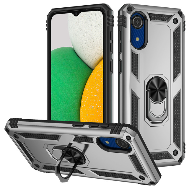 Shockproof Armor Case for Samsung A03 Core A03S A02S Ring Stand Phone Back Cover for Galaxy M52 M32 M12 M02S F52 F22 F12