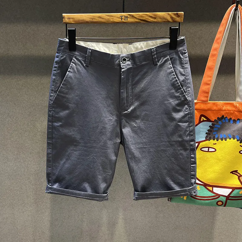 2024 New Shorts Men's Summer Pure Cotton High-End and Fashionable Outdoor Casual All-Matching Slim Fit Workwear Shorts