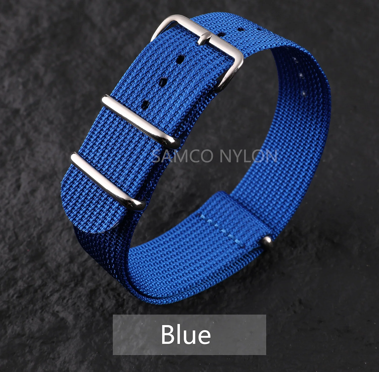 Comfortable Ribbed Nylon Watch Strap - Military-Inspired Washable Band for Men